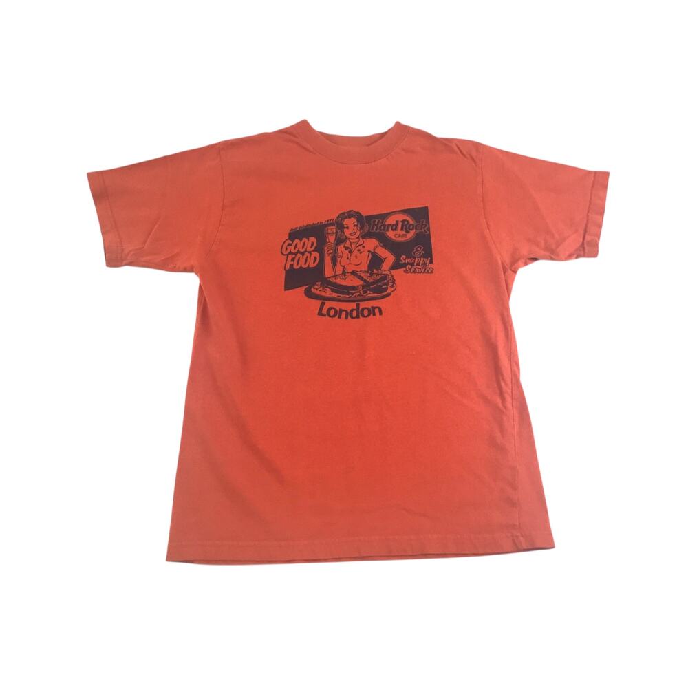 Hard Rock Cafe London T-Shirt Vtg Good Food Snappy Service M